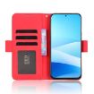 Meizu Note 16 Pro 5G Red Leather Case with Card Slots - Calf Texture - 6