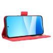Meizu Note 16 Pro 5G Red Leather Case with Card Slots - Calf Texture - 7