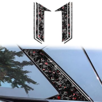 Chevrolet Corvette C8 2020+ Gold Foil Carbon Fiber Roof Stickers (6pcs) - 1