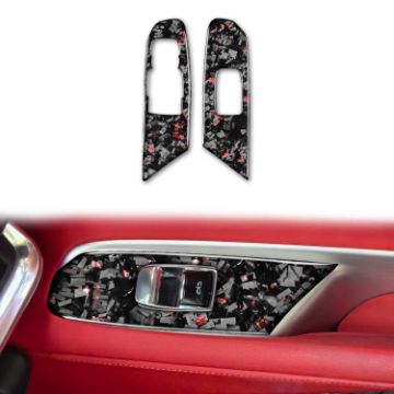 Chevrolet Corvette C8 2020 Gold Foil Carbon Fiber Window Stickers (2pcs) - 1