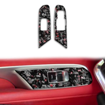 Gold Foil Carbon Fiber Window Stickers for Corvette C8 2020+, Red - 1