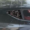 Gold Foil Carbon Fiber Rear Window Stickers for Corvette C8 2020+ - 4