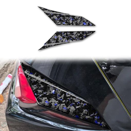 Chevrolet Corvette C8 2020+ Gold Foil Carbon Fiber Taillight Stickers - 1