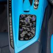 Chevrolet Corvette C8 2020+ Blue Carbon Fiber Cup Cover Sticker - 4