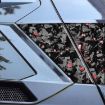 Chevrolet Corvette C8 2020 Gold Foil Carbon Fiber Roof Stickers 4pcs Set - 4