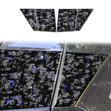 Chevrolet Corvette C8 2020+ Gold Foil Carbon Fiber Roof Stickers 4pcs - 1