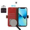 Samsung Galaxy XCover7 Pro Red Leather RFID Phone Case - Magnetic Cover - 4