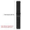 22mm Black Milanese Parachute Buckle Stainless Steel Mesh Watch Band - 2