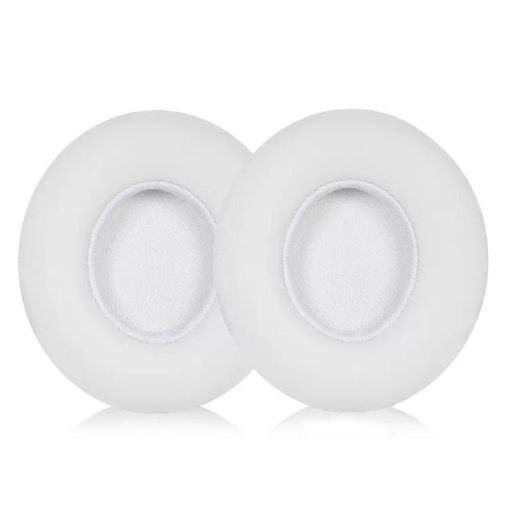Replacement Protein Leather Earpads for Beats Solo3/Solo2 - White (1 Pair) - 1